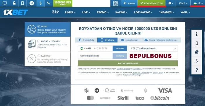 1xbet stavkalari