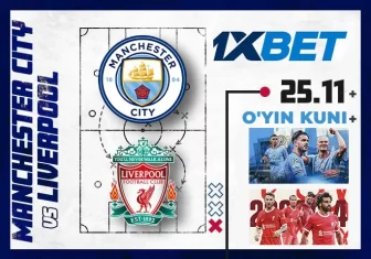 1xbet futbolga pul tikish - Man City vs Liverpool